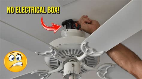 can you hang a fan from a plastic junction box|hanging ceiling fan without box.